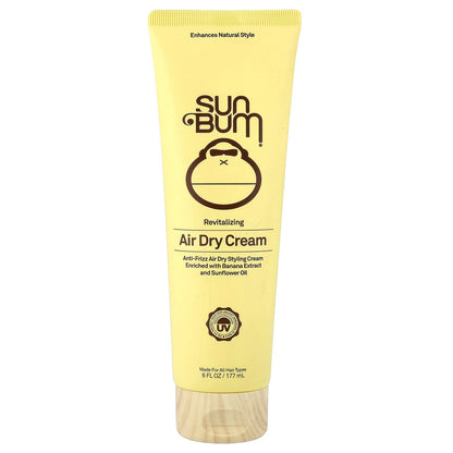 Sun Bum, Revitalizing, Air Dry Cream, For All Hair Types, 6 fl oz (177 ml)