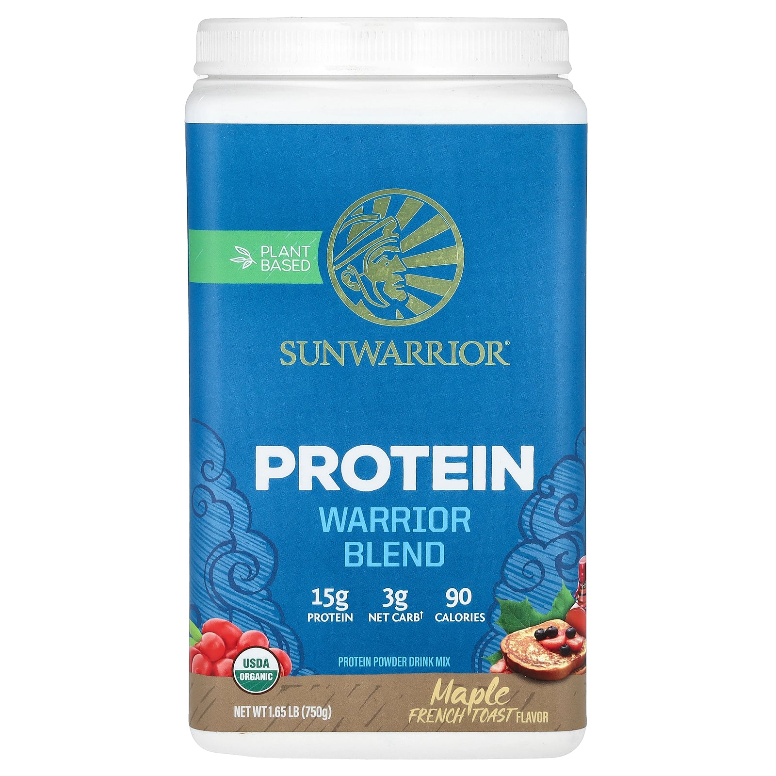 Sunwarrior, Warrior Blend, Protein, Maple French Toast, 1.65 lbs (750 g)