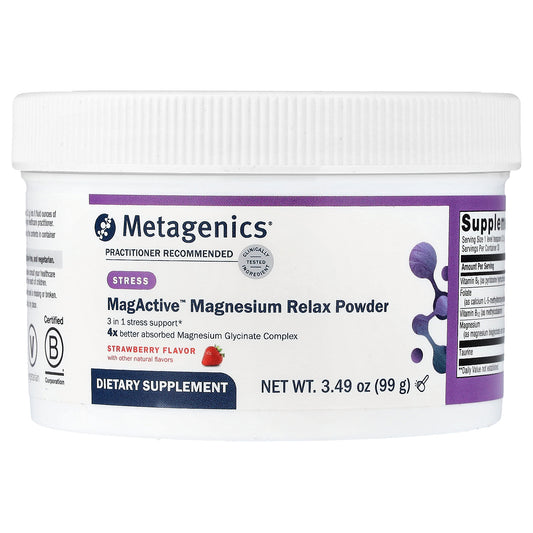 Metagenics, MagActive™ Magnesium Relax Powder, Strawberry, 3.49 oz (99 g)