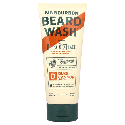 Duke Cannon Supply Co., Big Bourbon Beard Wash™, Oak Barrel, 6 fl oz (177 ml)