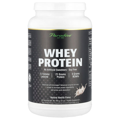 Paradise Herbs, Whey Protein, Natural Vanilla, 32 oz (990 g)