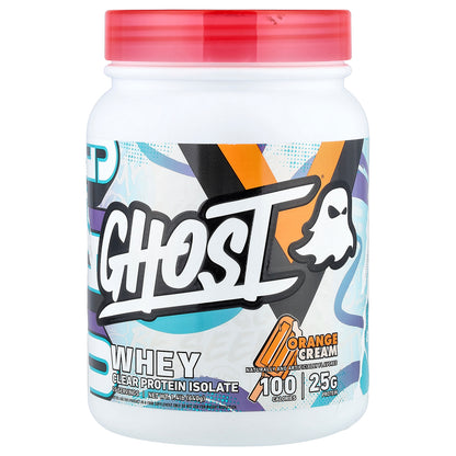Ghost, Whey, Clear Protein Isolate, Orange Cream, 1.4 lb (640 g)