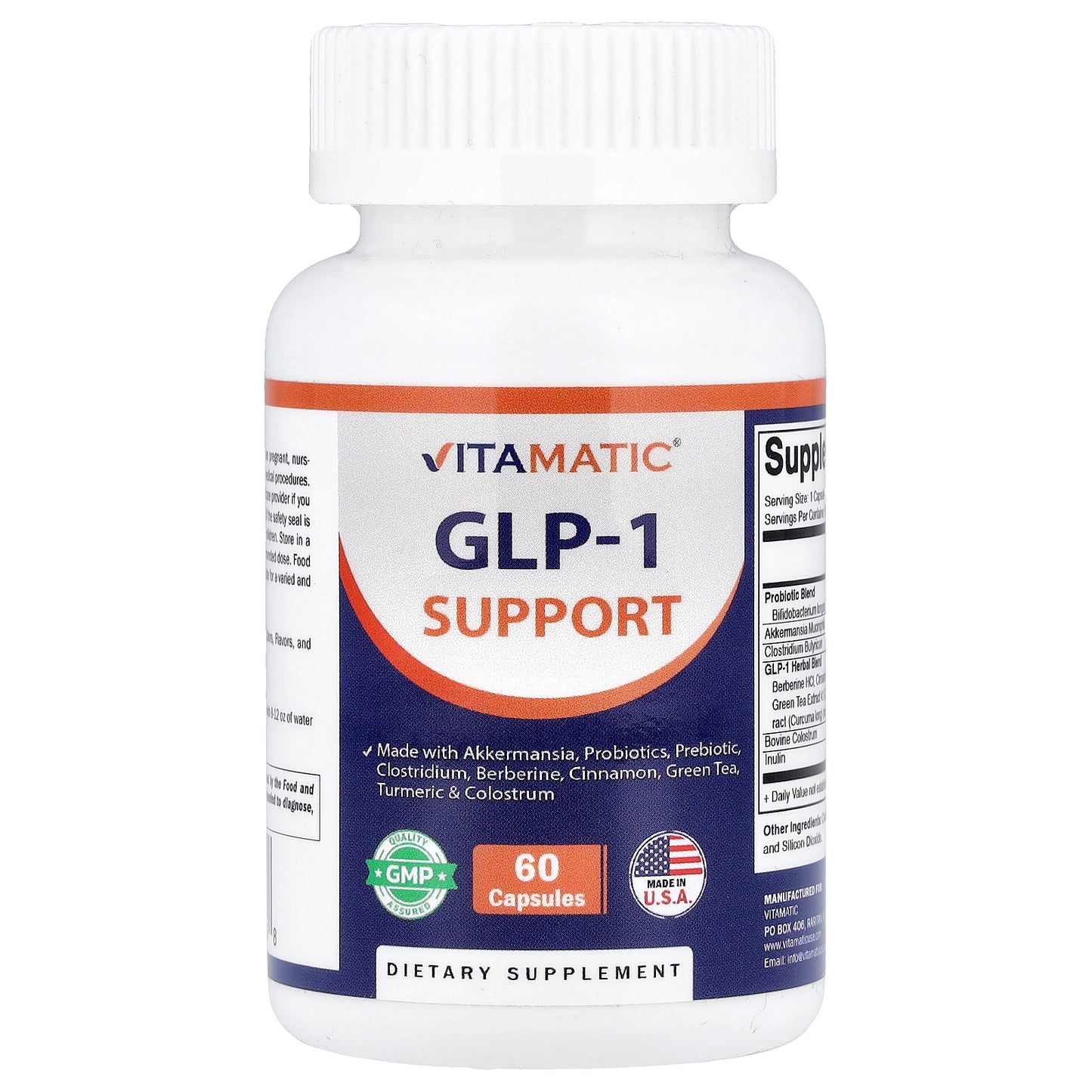Vitamatic, GLP-1 Support, 60 Capsules