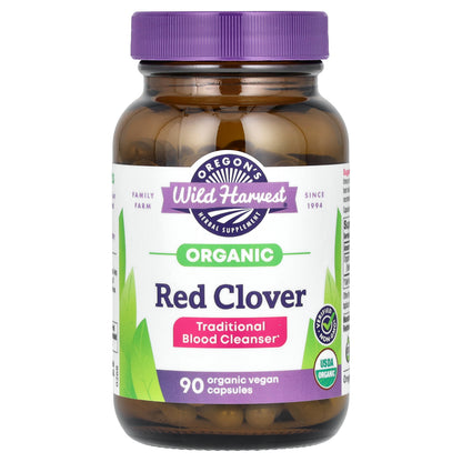 Oregon's Wild Harvest, Organic Red Clover, 90 Organic Vegan Capsules (350 mg per Capsule)