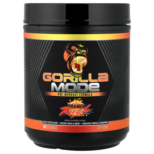 Gorilla Mind, Mode, Pre-Workout Formula, Orange Rush, 1.75 lb (796 g)