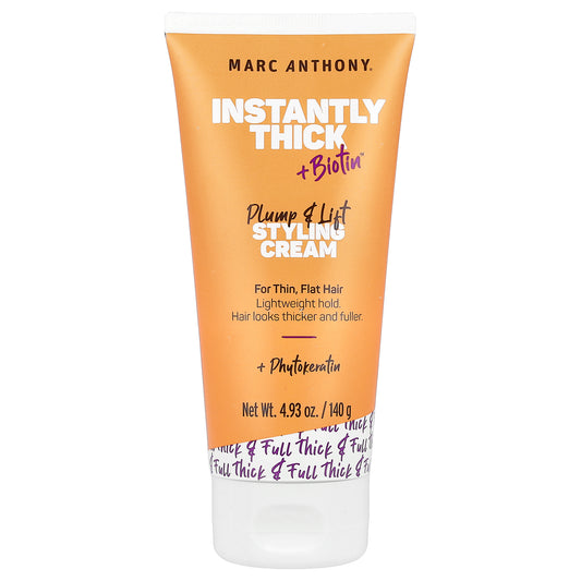 Marc Anthony, Instantly Thick + Biotin™, ​Plump & Lift Styling Cream, 4.93 oz (140 g)