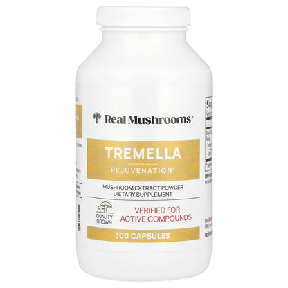 Real Mushrooms, Tremella, Mushroom Extract Powder, 300 Capsules