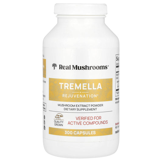 Real Mushrooms, Tremella, Mushroom Extract Powder, 300 Capsules