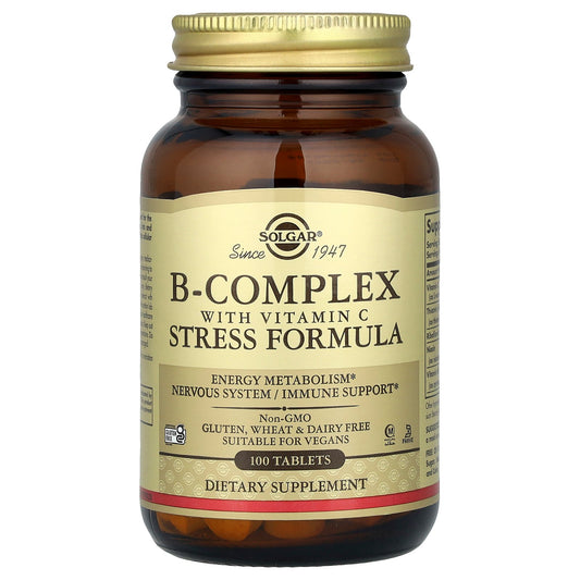 Solgar, B-Complex with Vitamin C Stress Formula, 100 Tablets