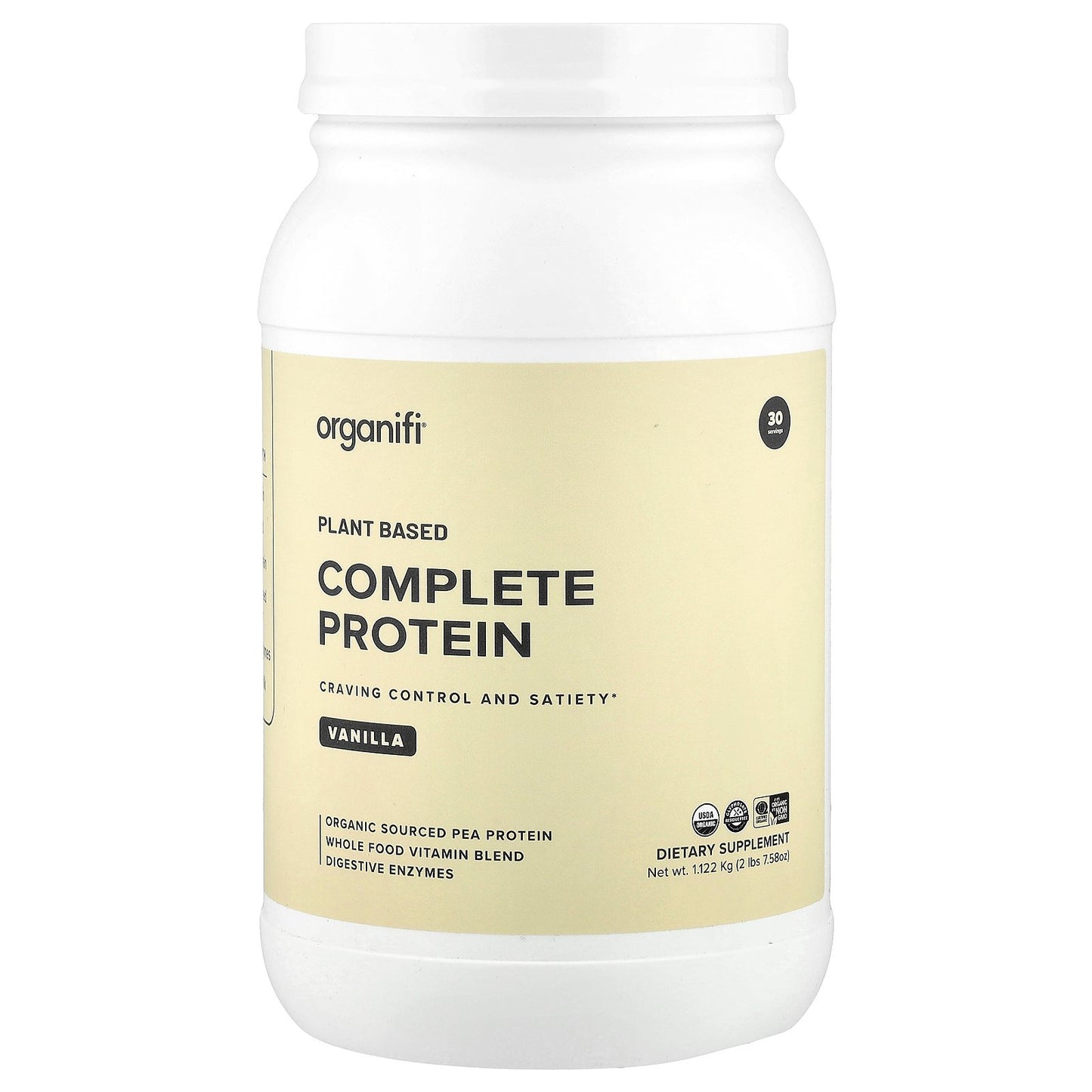 Organifi, Plant Based Complete Protein, Vanilla, 2 lbs 7.58 oz (1.122 kg)