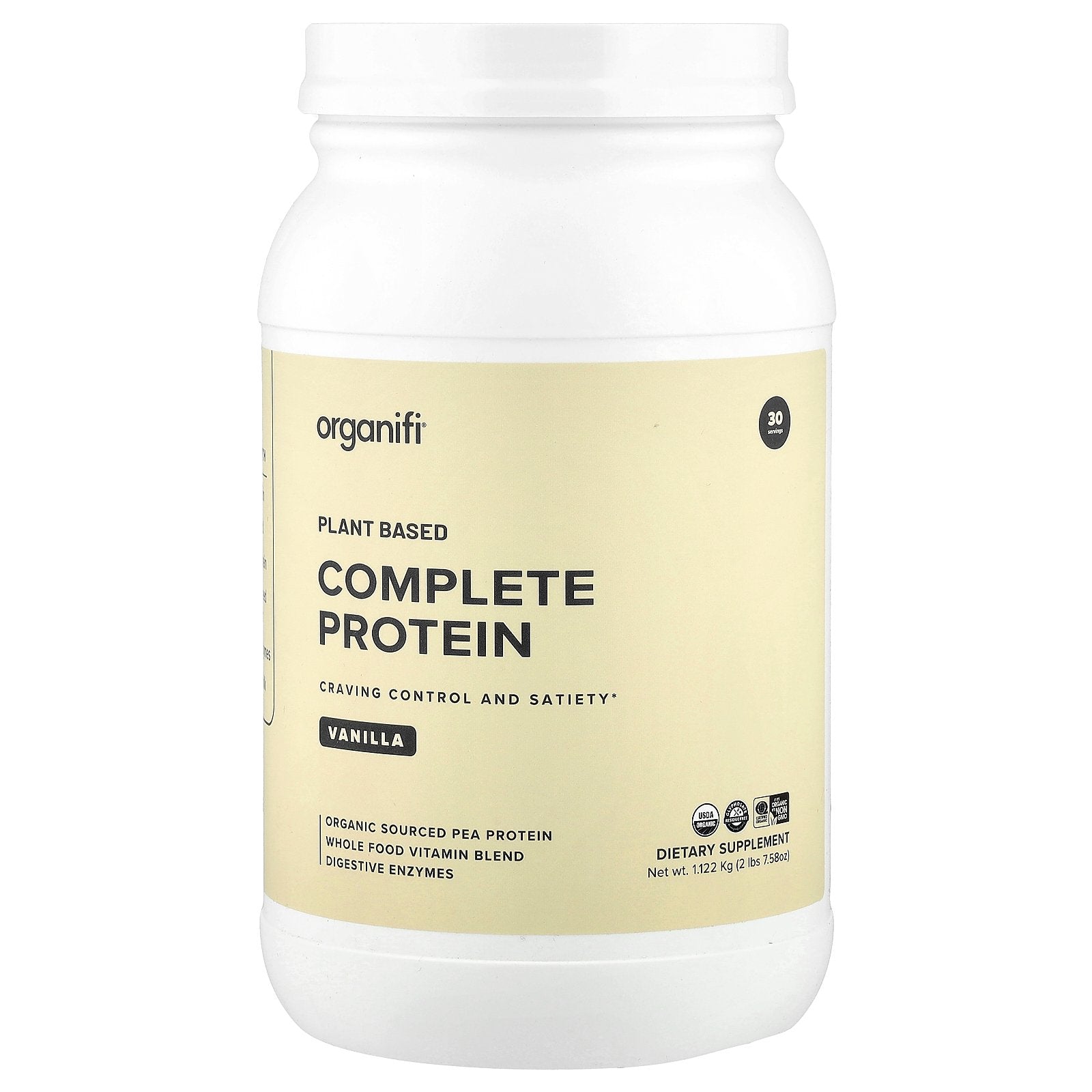 Organifi, Plant Based Complete Protein, Vanilla, 2 lbs 7.58 oz (1.122 kg)