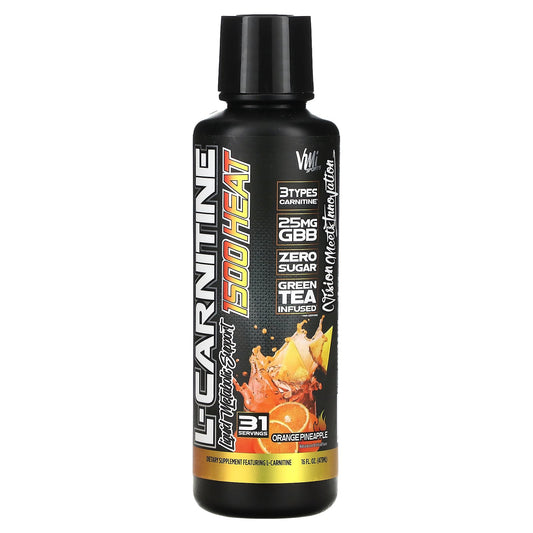 VMI Sports, L-Carnitine 1500 Heat, Orange Pineapple, 16 fl oz (473 ml)