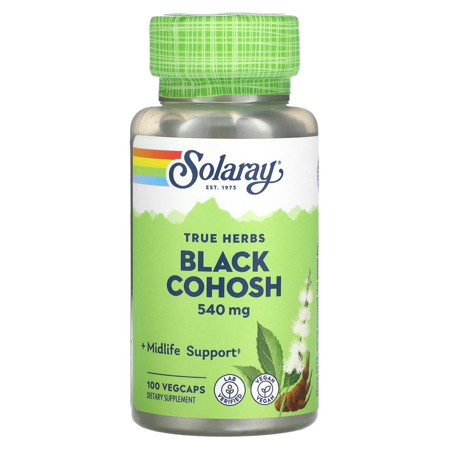 Solaray, True Herbs, Black Cohosh, 540 mg , 100 VegCaps