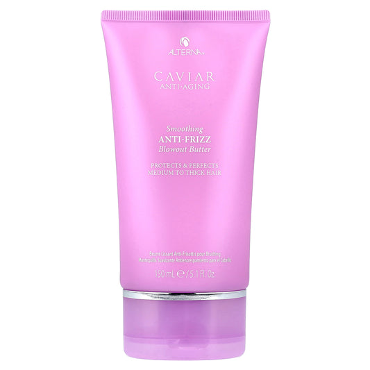 Alterna, Caviar Anti-Aging, Smoothing Anti-Frizz Blowout Butter, Medium to Thick Hair, 5.1 fl oz (150 ml)