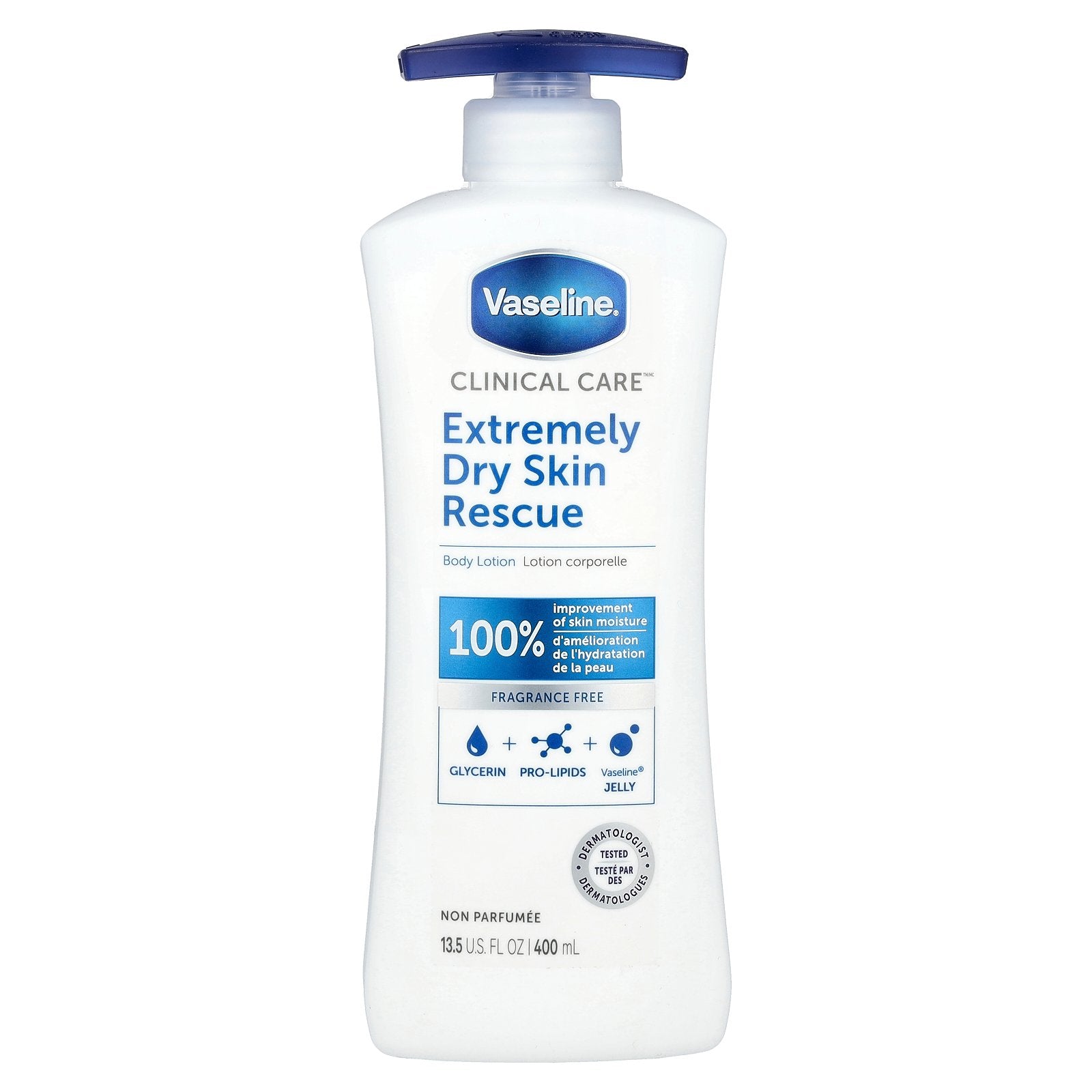 Vaseline, Clinical Care™, Extremely Dry Skin Rescue Body Lotion, Fragrance Free, 13.5 fl oz (400 ml)