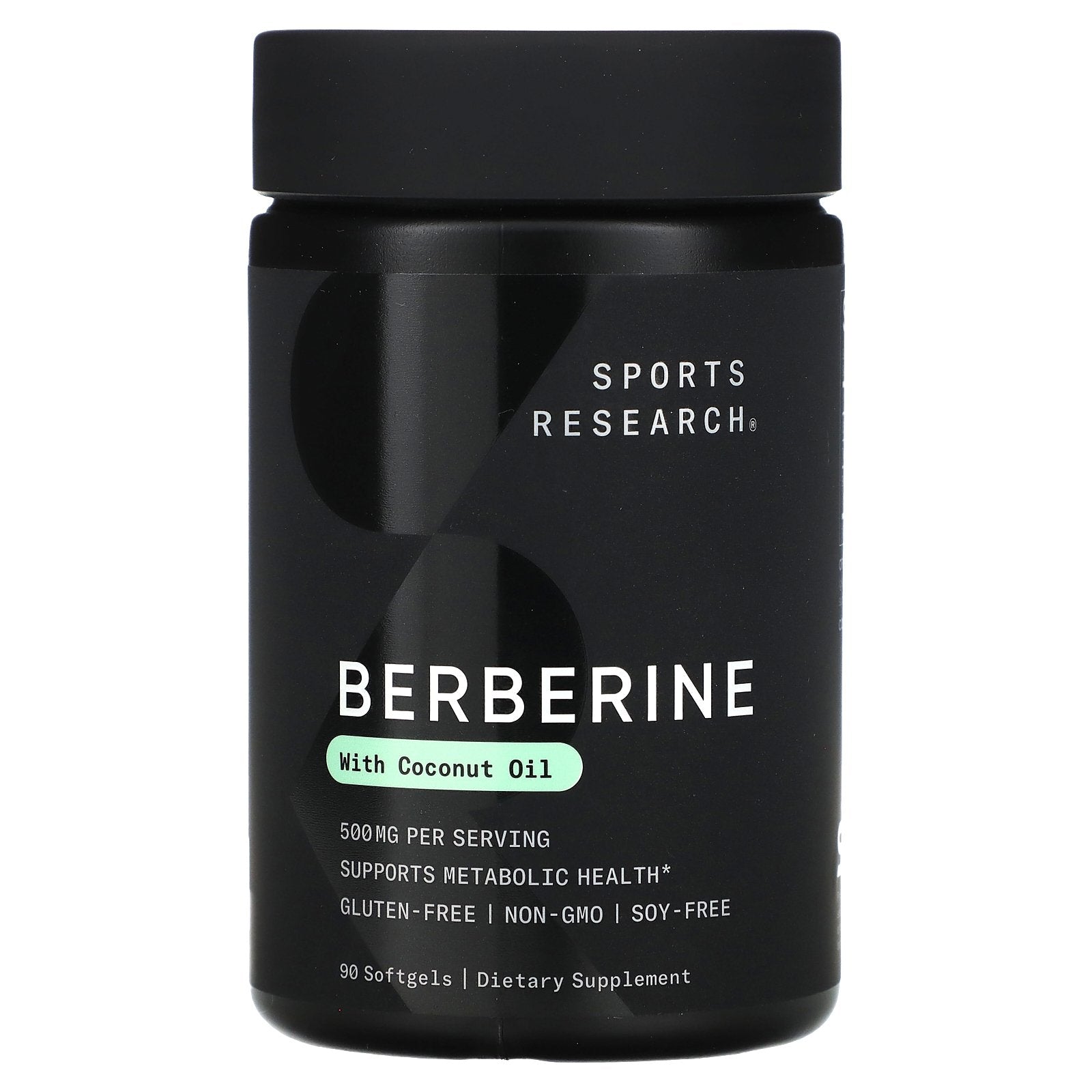 Sports Research, Berberine With Coconut Oil, 500 mg, 90 Softgels