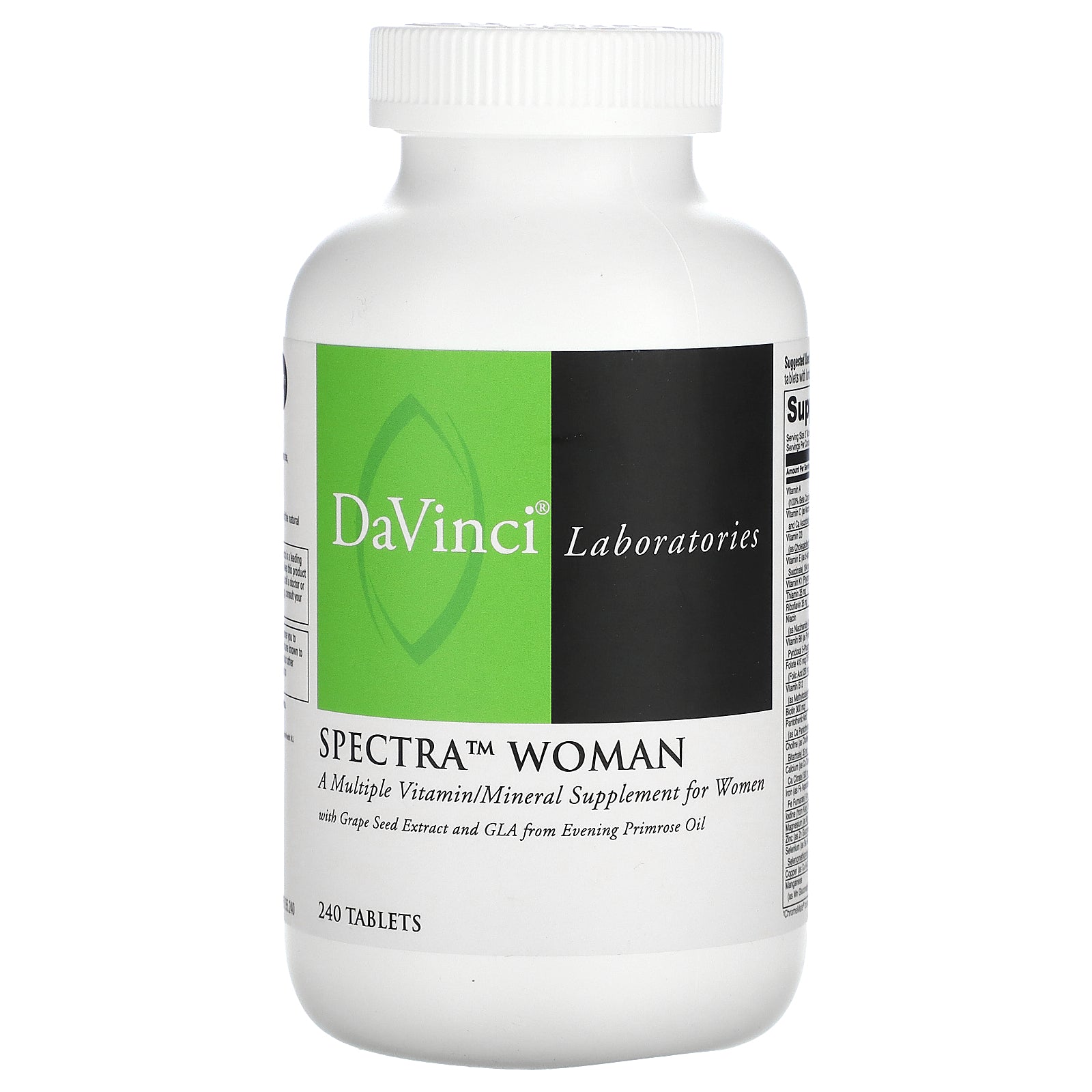 DaVinci Laboratories, Spectra Woman, Multiple Vitamin/Mineral, 240 Tablets