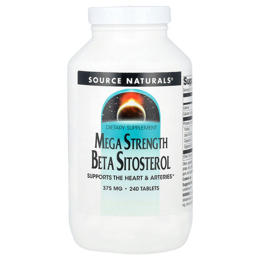 Source Naturals, Mega Strength Beta Sitosterol, 375 mg, 240 Tablets