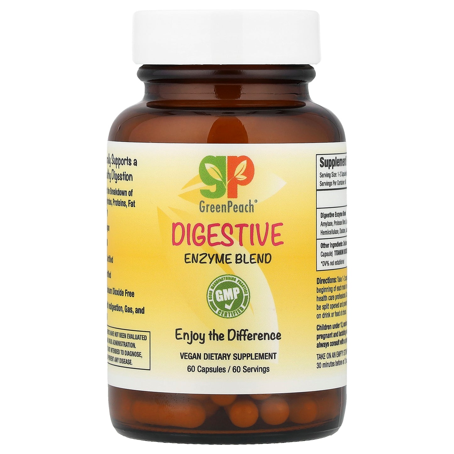 GreenPeach, Digestive Enzyme Blend, 60 Capsules