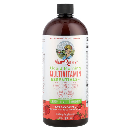 MaryRuth's, Liquid Morning Multivitamin Essentials+, Strawberry, 30 fl oz (887 ml)