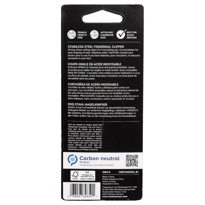 Tweezerman, Stainless Steel Fingernail Clipper, 1 Count