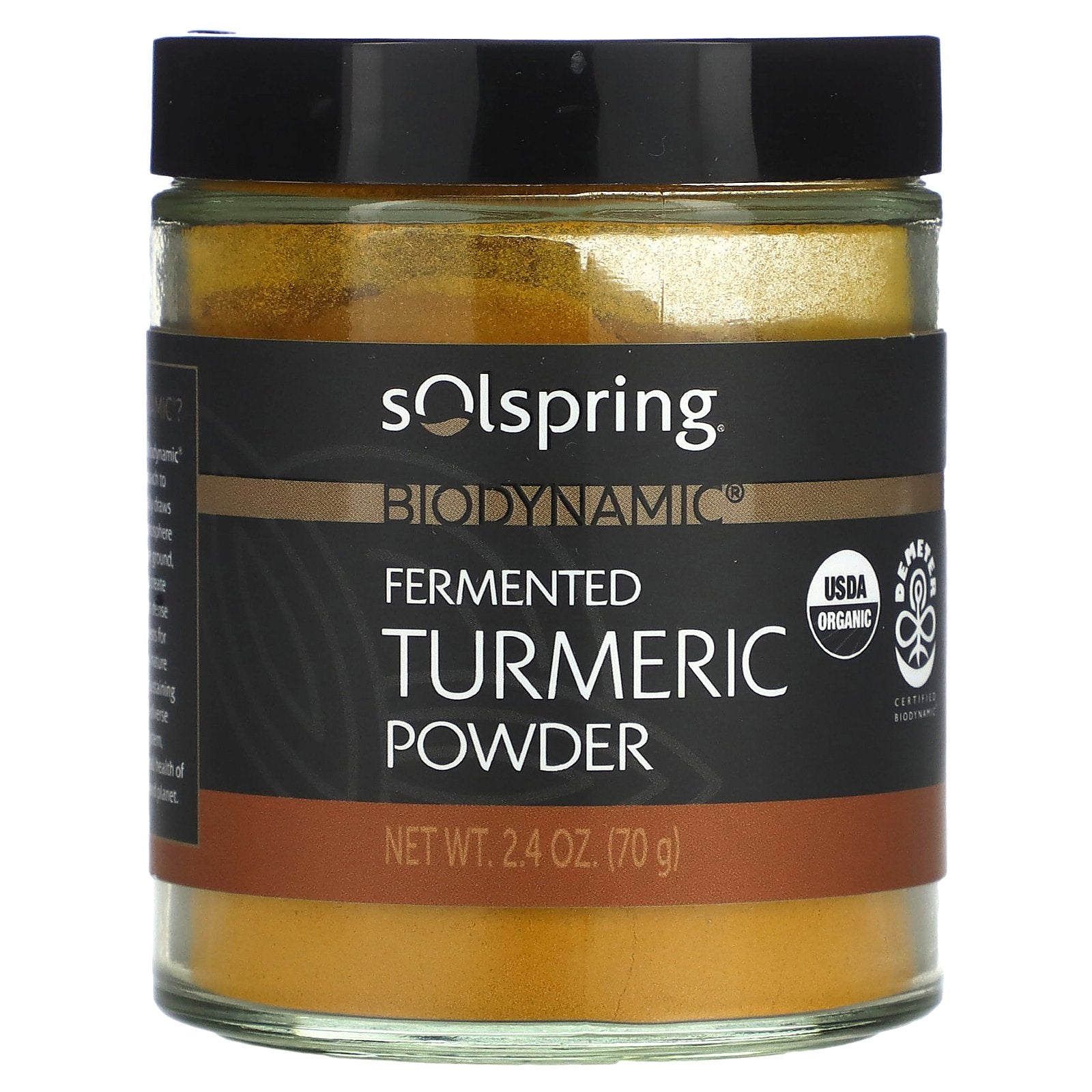 Dr. Mercola, Solspring®, Biodynamic®, Fermented Turmeric Powder, 2.4 oz (70 g)