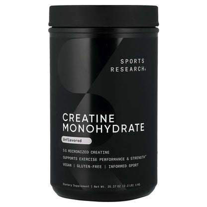Sports Research, Creatine Monohydrate, Unflavored, 2.2 lb (1 kg)