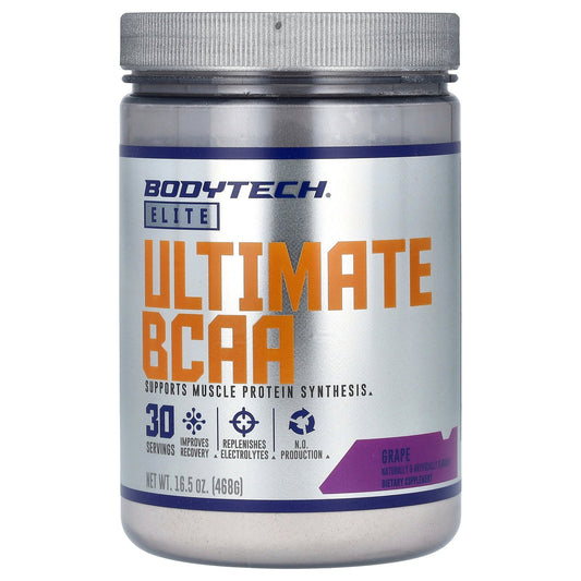 BodyTech, Elite, Ultimate BCAA, Grape, 16.5 oz (468 g)