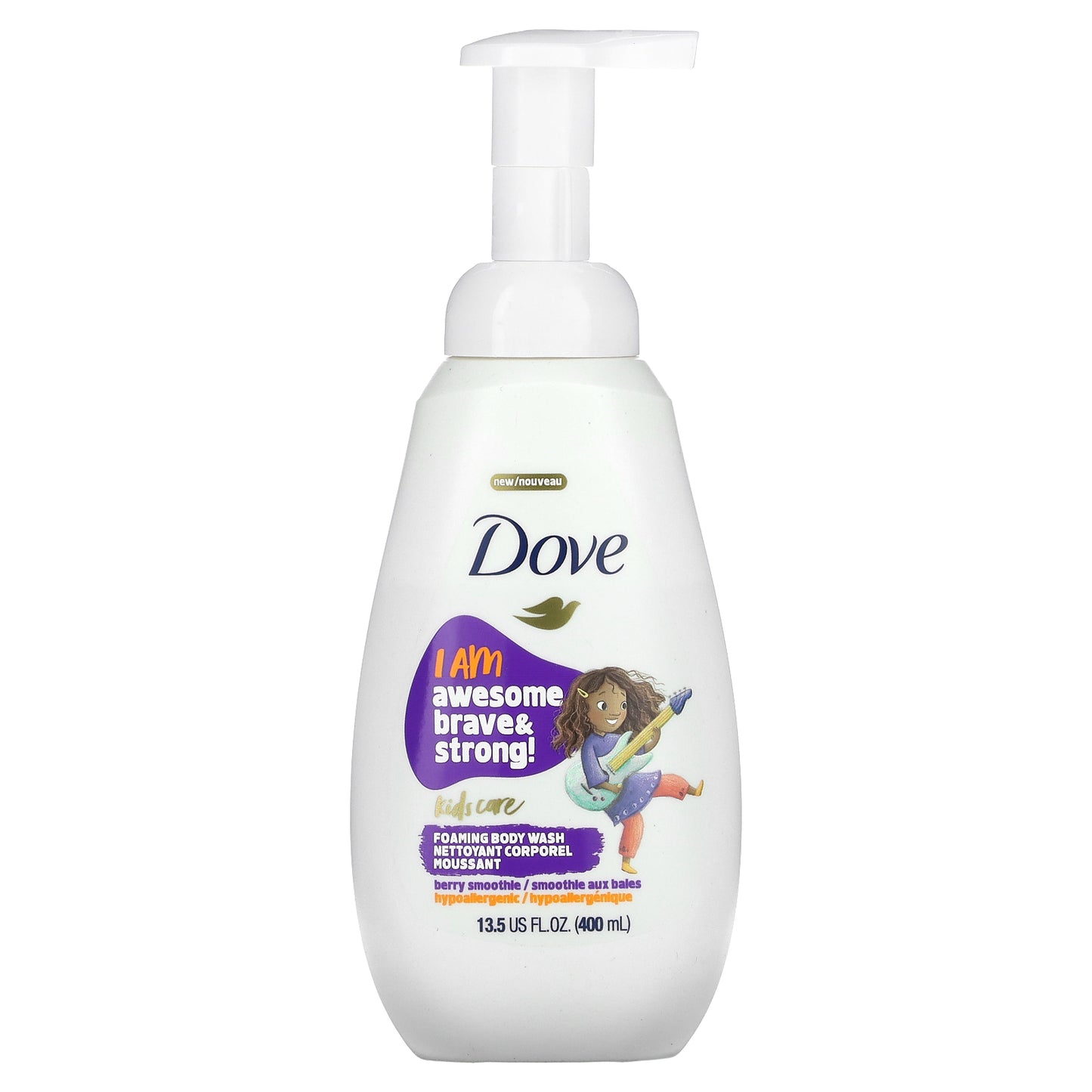 Dove, Kids Care, Foaming Body Wash, Berry Smoothie, 13.5 fl oz (400 ml)
