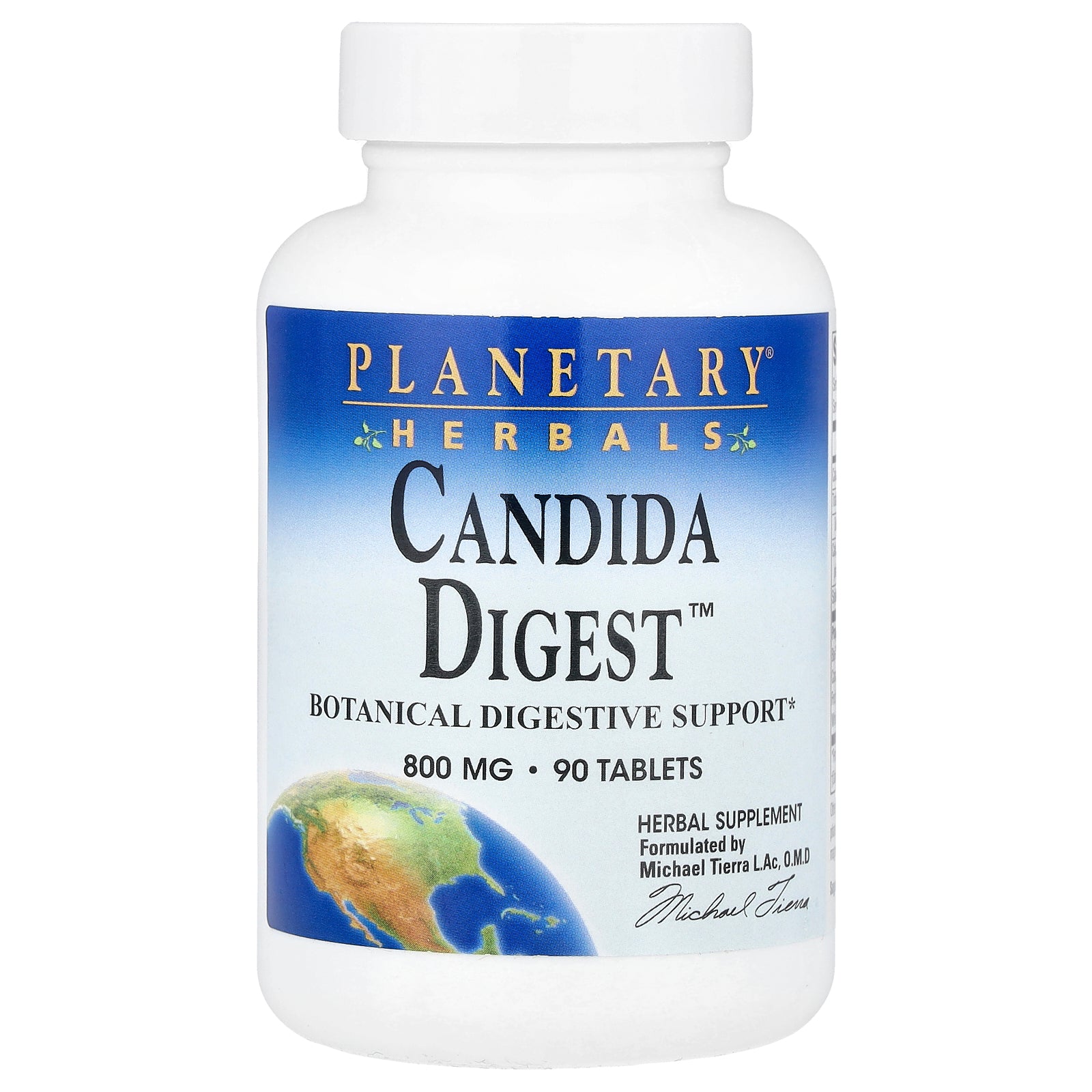 Planetary Herbals, Candida Digest™, 90 Tablets