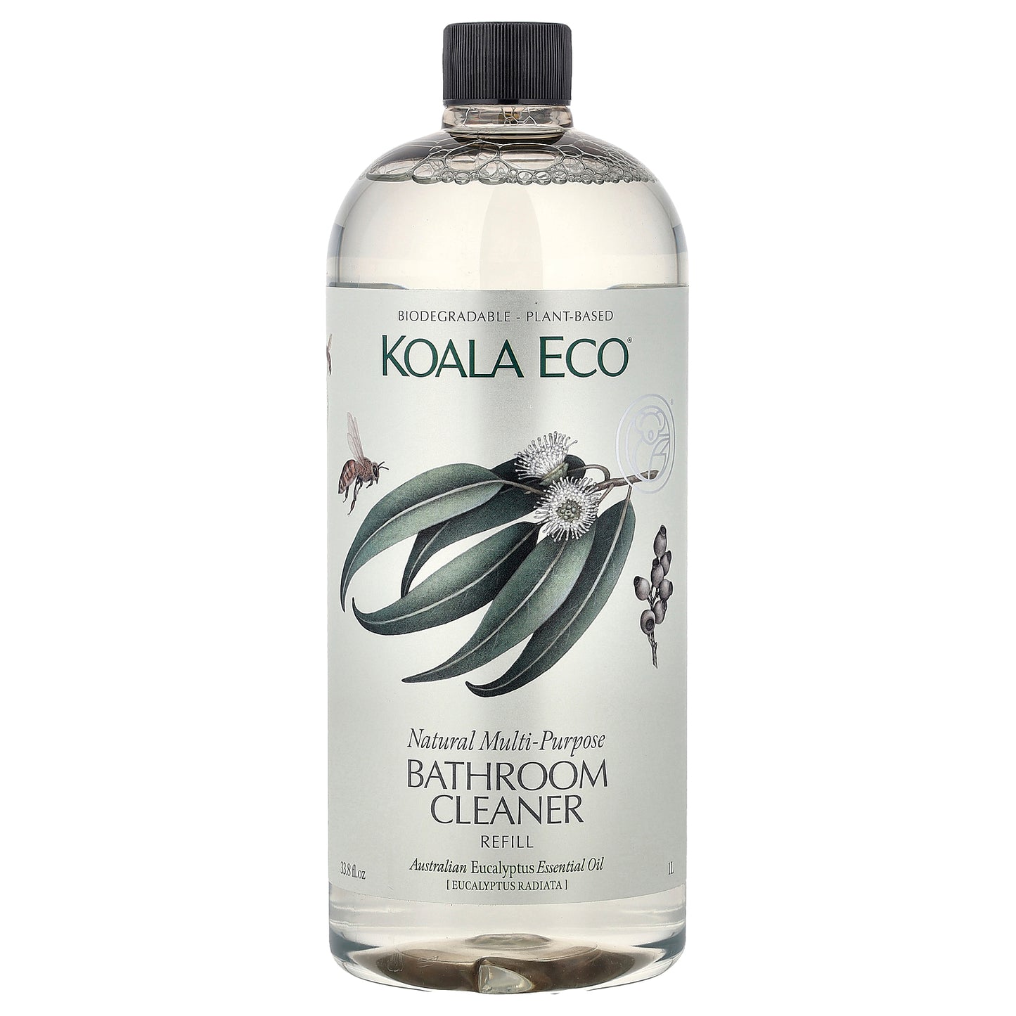 Koala Eco, Natural Multi-Purpose Bathroom Cleaner, Refill, Australian Eucalyptus Essential Oil, 33.8 fl oz (1 l)