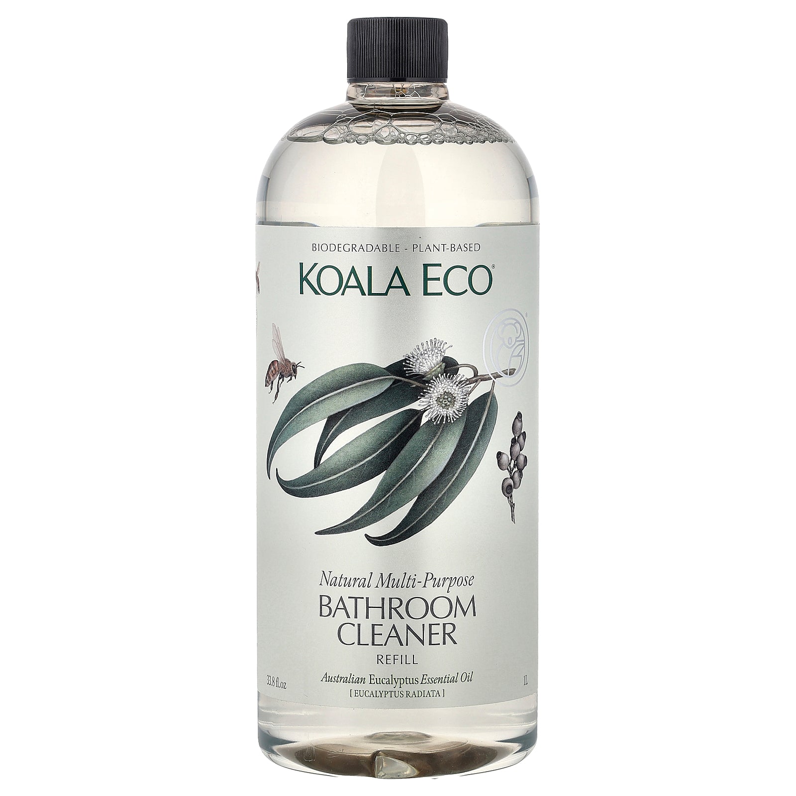Koala Eco, Natural Multi-Purpose Bathroom Cleaner, Refill, Australian Eucalyptus Essential Oil, 33.8 fl oz (1 l)