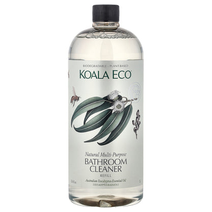 Koala Eco, Natural Multi-Purpose Bathroom Cleaner, Refill, Australian Eucalyptus Essential Oil, 33.8 fl oz (1 l)