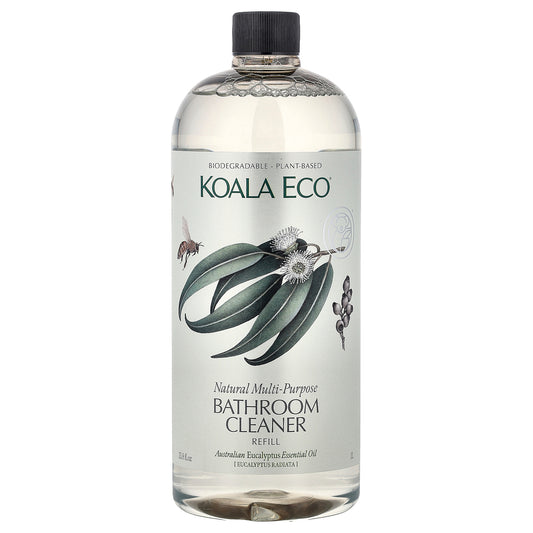 Koala Eco, Natural Multi-Purpose Bathroom Cleaner, Refill, Australian Eucalyptus Essential Oil, 33.8 fl oz (1 l)