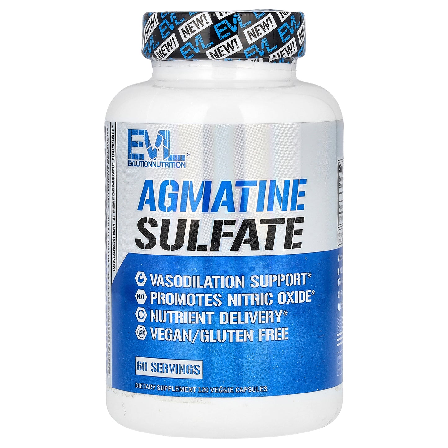 EVLution Nutrition, Agmatine Sulfate, 120 Veggie Capsules (500 mg per Capsule)