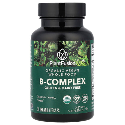 PlantFusion, Organic Vegan B-Complex, 30 Organic VegCaps