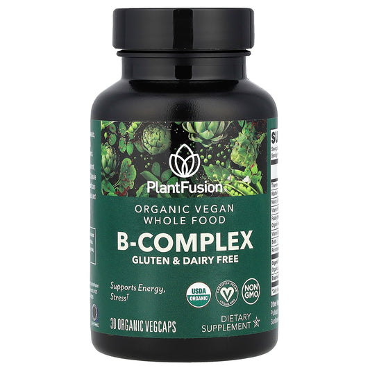 PlantFusion, Organic Vegan B-Complex, 30 Organic VegCaps