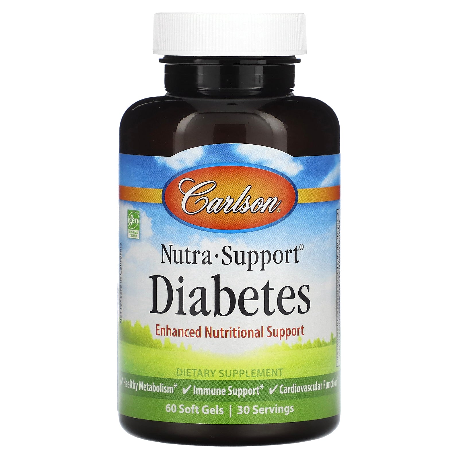 Carlson, Nutra-Support™, Diabetes, 60  Soft Gels