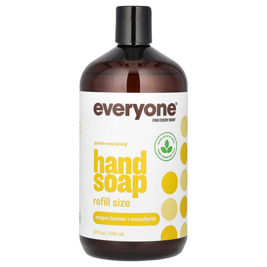 Everyone, Hand Soap, Refill Size, Meyer Lemon + Mandarin, 32 fl oz (946 ml)