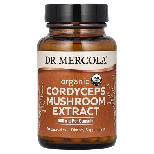 Dr. Mercola, Organic Cordyceps Mushroom Extract, 500 mg, 30 Capsules