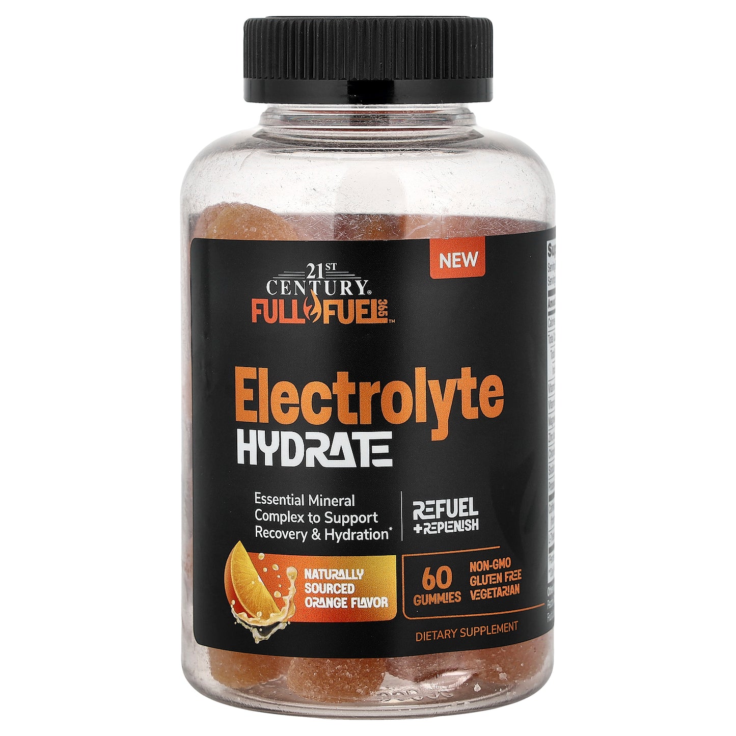 21st Century, Electrolyte Hydrate Gummies, Orange, 60 Gummies