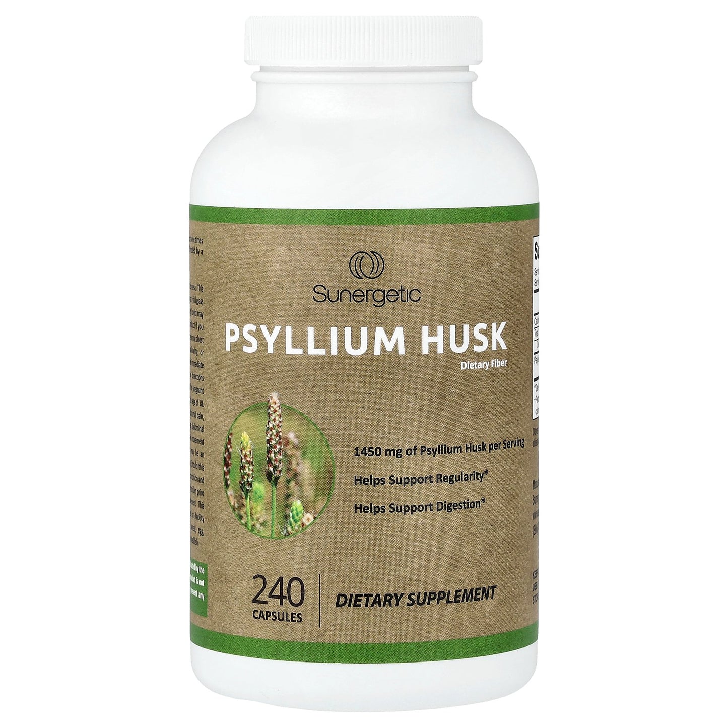 Sunergetic, Psyllium Husk, 240 Capsules (725 mg per Capsule)