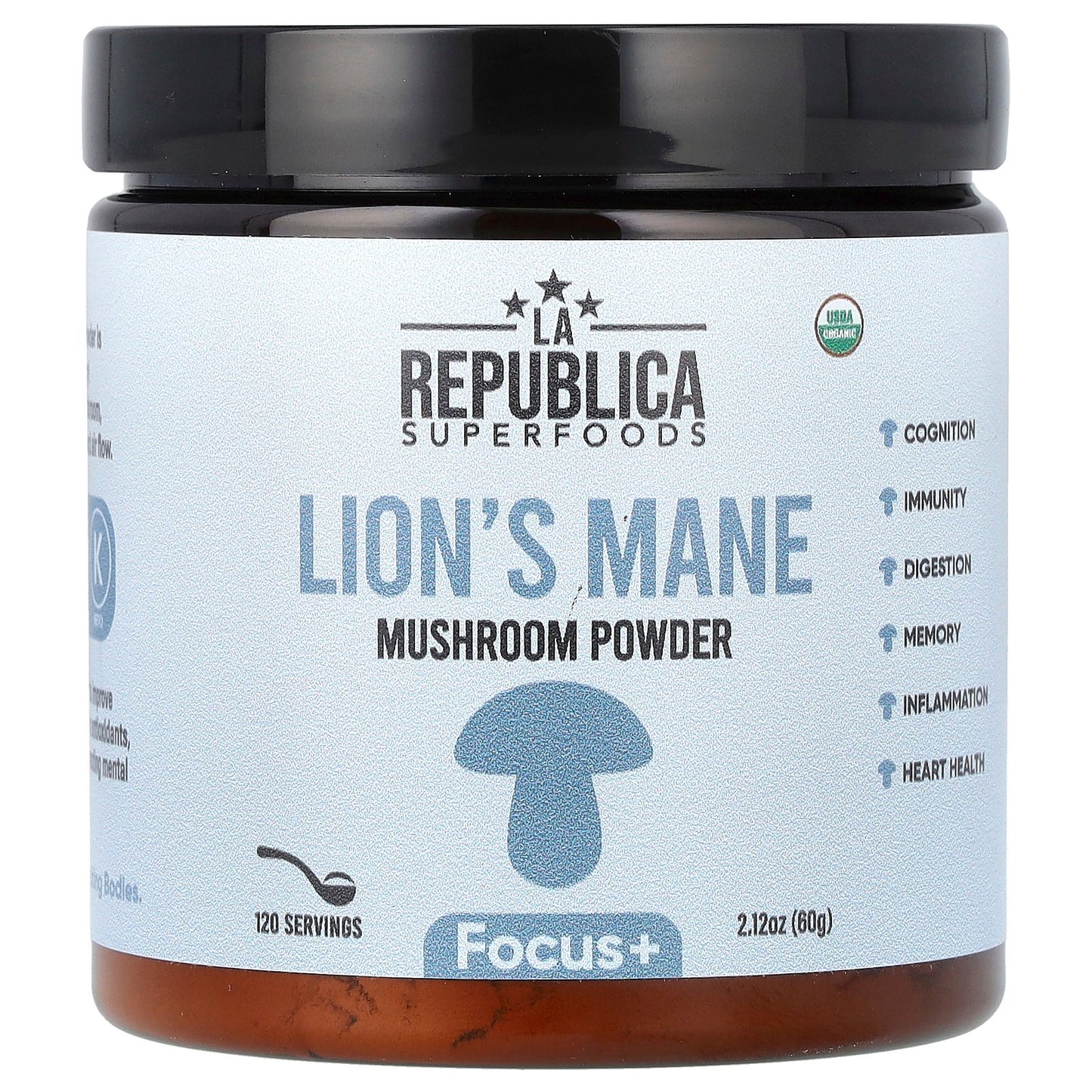 La Republica, Superfoods, Lion's Mane Mushroom Powder, 2.12 oz (60 g)