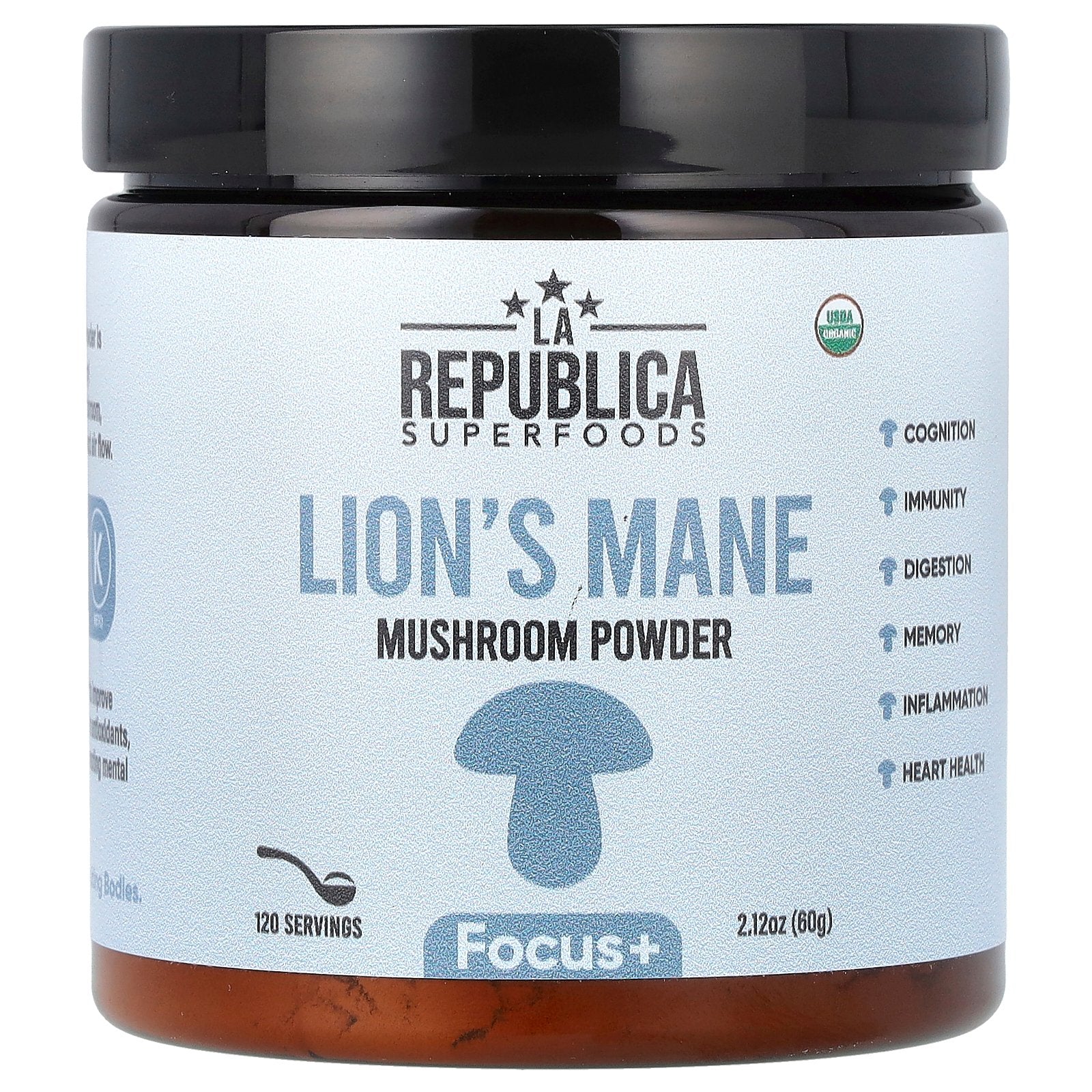 La Republica, Superfoods, Lion's Mane Mushroom Powder, 2.12 oz (60 g)