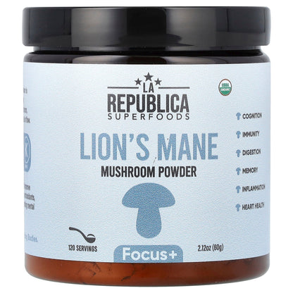La Republica, Superfoods, Lion's Mane Mushroom Powder, 2.12 oz (60 g)