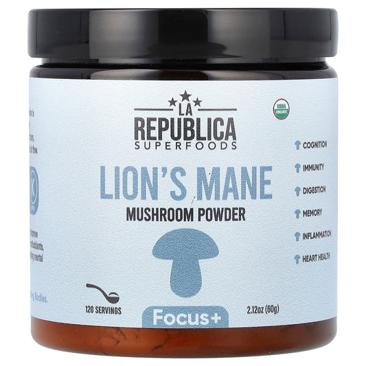 La Republica, Superfoods, Lion's Mane Mushroom Powder, 2.12 oz (60 g)