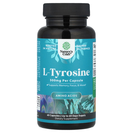 Nature's Craft, L-Tyrosine, 500 mg , 60 Capsules