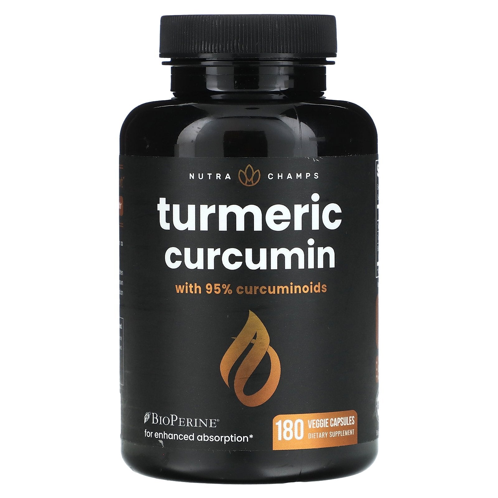 NutraChamps, Turmeric Curcumin, 180 Veggie Capsules