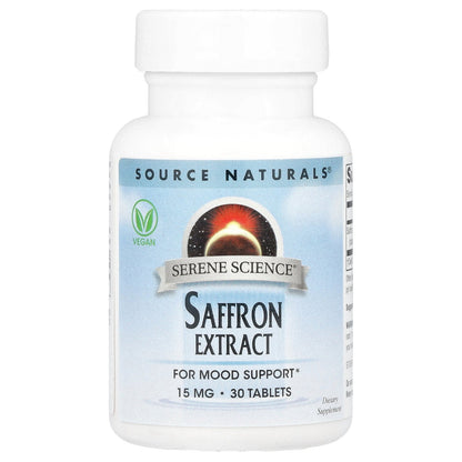Source Naturals, Serene Science®, Saffron Extract, 15 mg, 30 Tablets