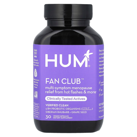 HUM Nutrition, Fan Club™, Multi-Symptom Menopause Relief, 30 Vegan Capsules